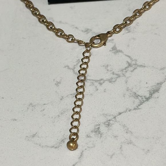 Completely Adjustable Gold Plated Turquoise Necklace - Picture 4 of 6